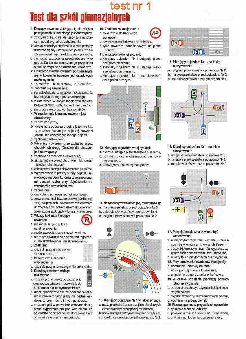 Testy Na Karte Rowerową Znaki Karta rowerowa | Szkoła Podstawowa im. Jana Pawła II w Rokietnicy