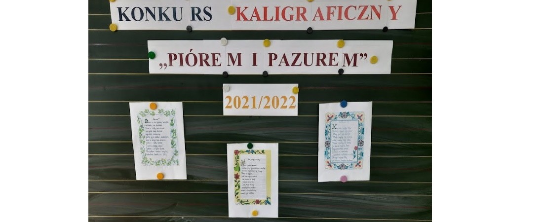 Szkolny Konkurs Kaligraficzny ,,Piórem i Pazurem”