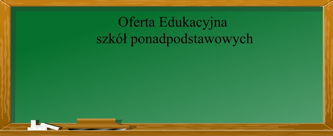Oferta Edukacyjna szkół ponadpodstawowych