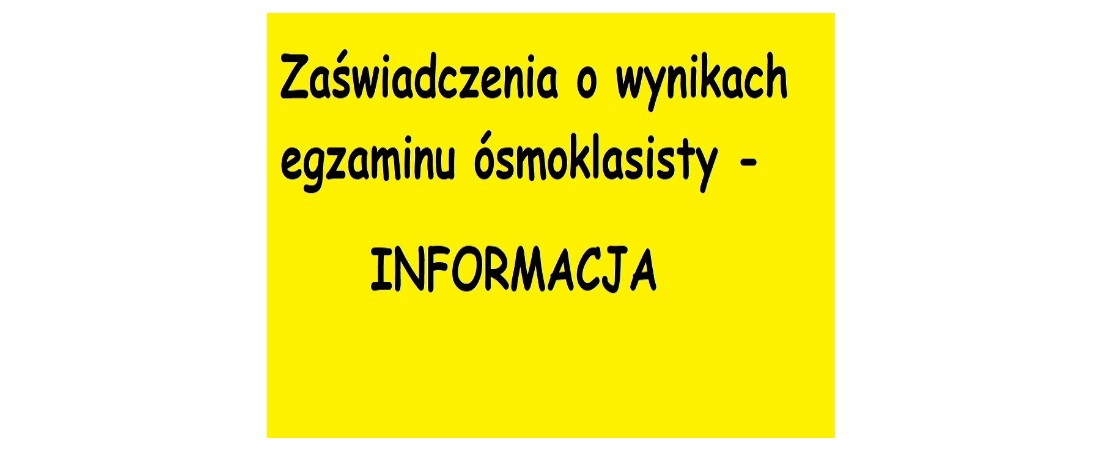 Informacja dla uczniów klasy 8